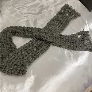 Grey knitted scarf